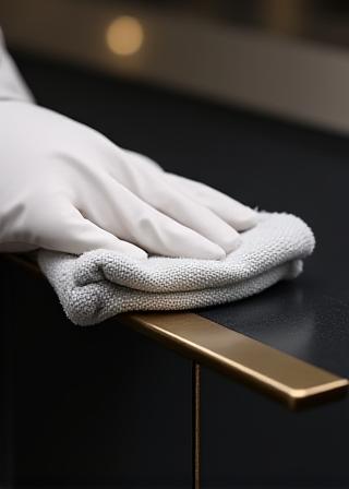 Cleaning a high-end stone surface